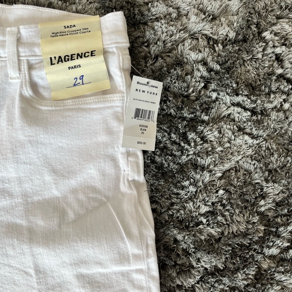 Authentic All White L’Agence Sara high rise cropped slim jeans size 29 - Picture 10 of 16
